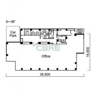 6階〜8階 平面図