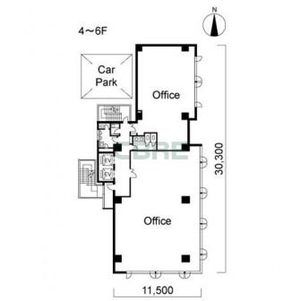 4階〜6階 平面図