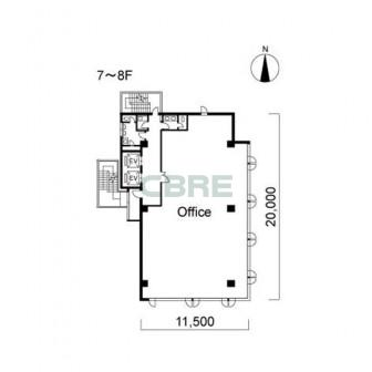 7階〜8階 平面図