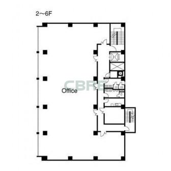 2階〜6階 平面図