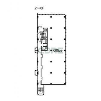 2階〜6階 平面図