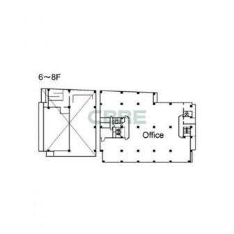 6階〜8階 平面図