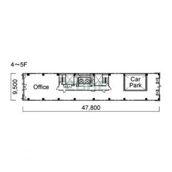 4階〜5階 平面図