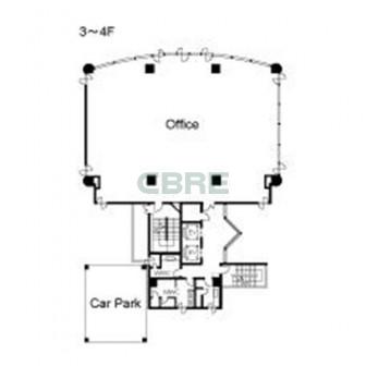 3階〜4階 平面図