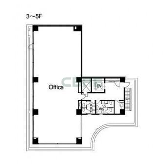 3階〜5階 平面図