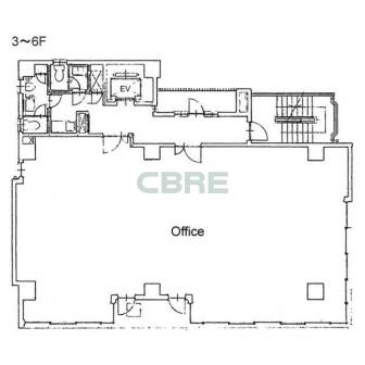 3階〜6階 平面図
