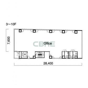 3階〜10階 平面図