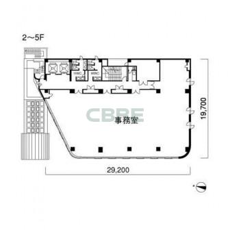 2階〜5階 平面図