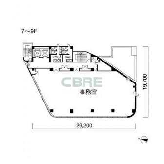 7階〜9階 平面図