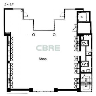 2階〜3階 平面図