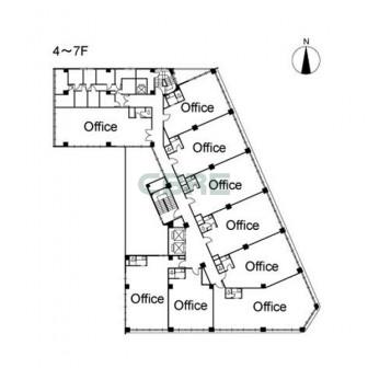 4階〜7階 平面図