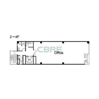 2階〜4階 平面図
