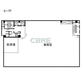 3階〜7階 平面図
