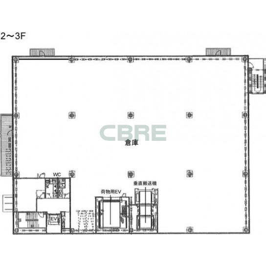 2階〜3階 平面図