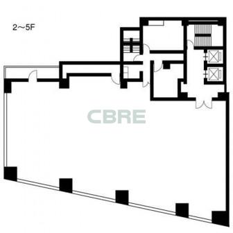 2階〜5階 平面図