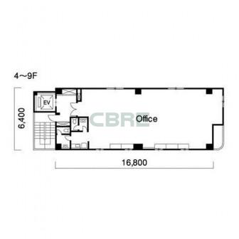 4階〜9階 平面図