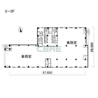 2階〜3階 平面図