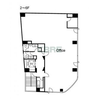 2階〜6階 平面図