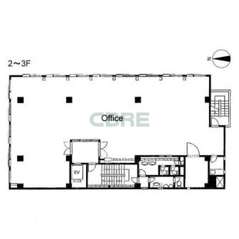 2階〜3階 平面図