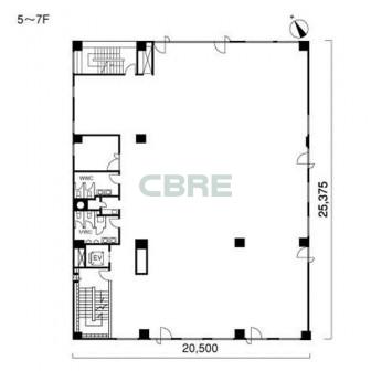 5階〜7階 平面図