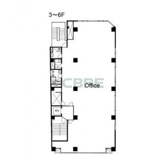 3階〜6階 平面図