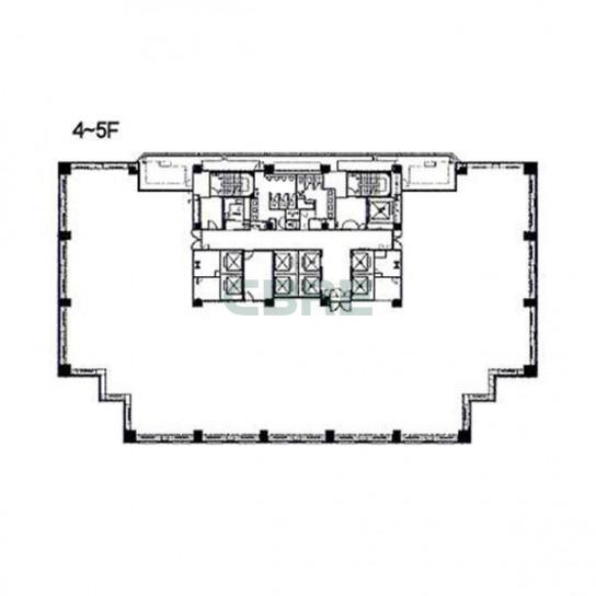 4階〜5階 平面図