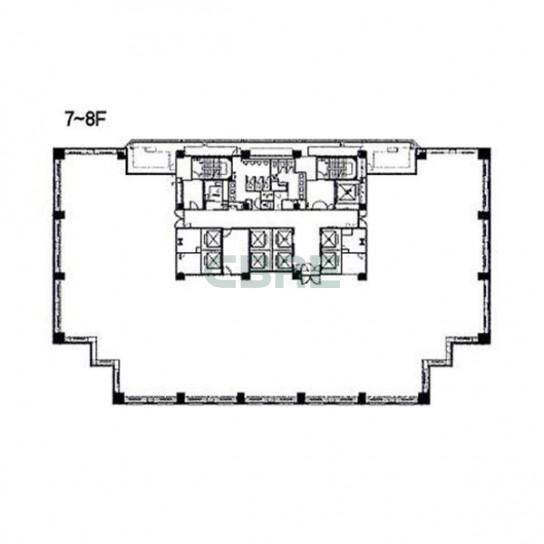 7階〜8階 平面図