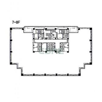 7階〜8階 平面図