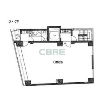 2階〜7階 平面図