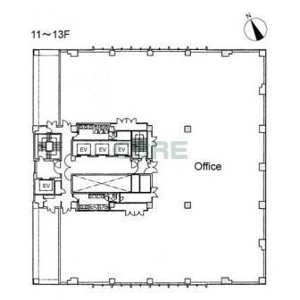 11階〜13階 平面図