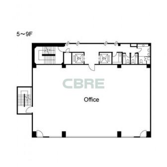 5階〜9階 平面図