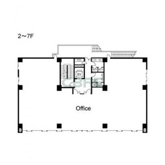 2階〜7階 平面図