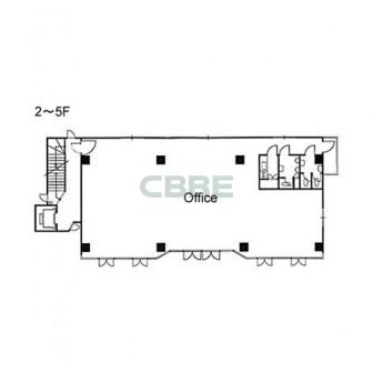 2階〜5階 平面図