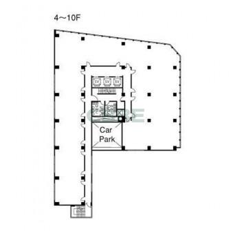 4階〜10階 平面図