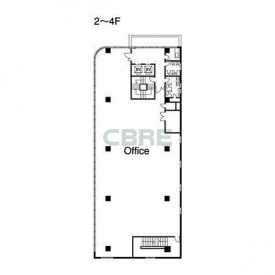 2階〜4階 平面図
