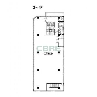 2階〜4階 平面図