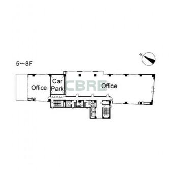 5階〜8階 平面図