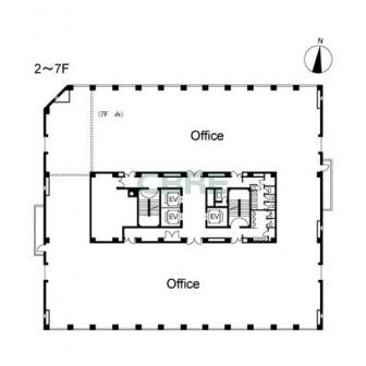 2階〜7階 平面図