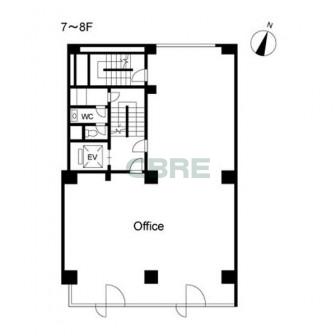 7階〜8階 平面図