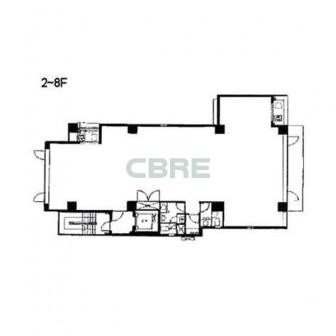 2階〜8階 平面図