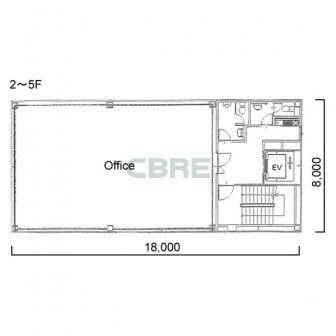 2階〜5階 平面図