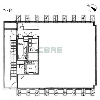 7階〜9階 平面図