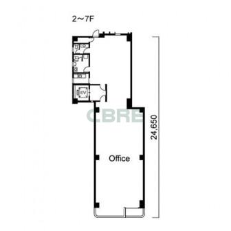 2階〜7階 平面図
