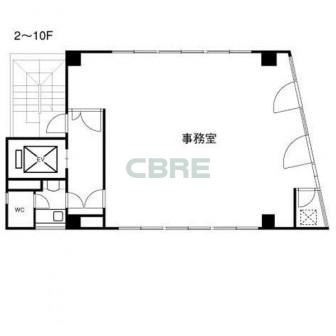 2階〜10階 平面図