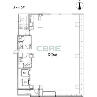 3階〜10階 平面図