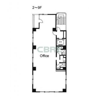 2階〜9階 平面図