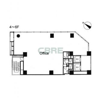 4階〜6階 平面図