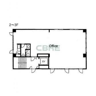 2階〜3階 平面図