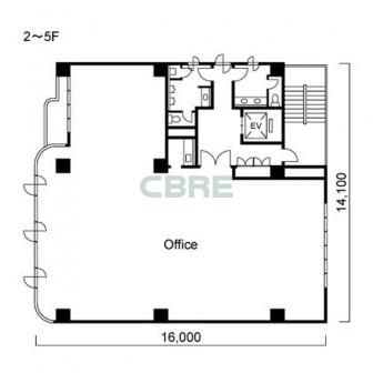 2階〜5階 平面図