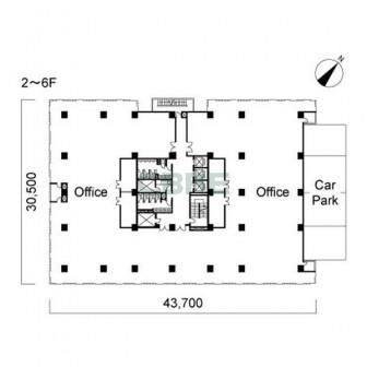 2階〜6階 平面図